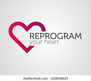 Heart Logo Design Vector Template, Medical Health Care Logotype Concept Ico