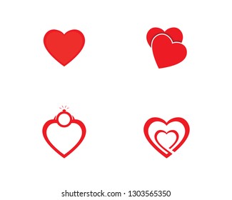 Heart Logo design vector template. Happy Valentines Day concept. Infinity 
Love Logotype icon