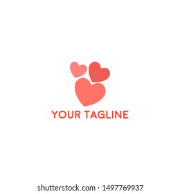 Heart Logo design vector template. Logotype concept icon