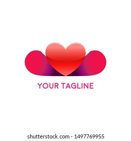 Heart Logo design vector template. Logotype concept icon