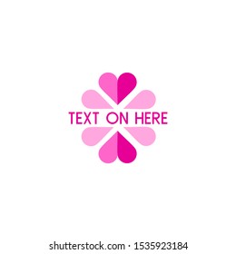 Heart Logo design vector template. Happy Valentines Day concept. Logotype icon. Romantic pink color