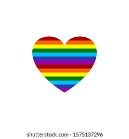 Heart Logo design vector template. Happy Valentines Day concept. rainbow color graphic