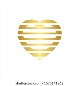 Heart Logo design vector template. Happy Valentines Day luxury concept.