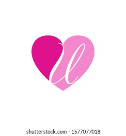 Heart Logo design vector template. Happy Valentines Day concept. graphic modern u letter heart sign