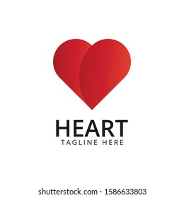 Heart Logo design vector template. St. Valentine is a symbol of love. Logotype concept icons