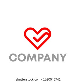heart logo design vector template
