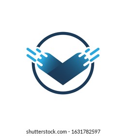 Heart Logo design vector template. Happy Valentines Day concept. Infinity Love Logotype icon.