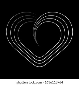 Heart Logo design vector template. St. Valentine day of love symbol. 