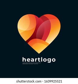 Heart Logo design vector template. Love, Medical, Health, Care symbol. Modern design vector illustration