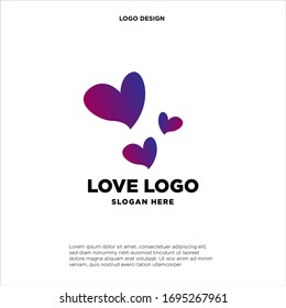 Heart Logo design vector template. Happy Valentines Day concept. Infinity Love Logotype icon.