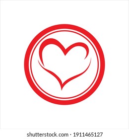 Heart Logo design vector template. Happy Valentines Day concept. Infinity Love Logotype icon.
