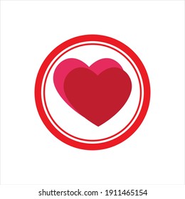 Heart Logo design vector template. Happy Valentines Day concept. Infinity Love Logotype icon.