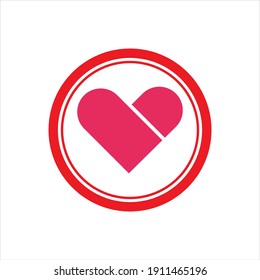 Heart Logo design vector template. Happy Valentines Day concept. Infinity Love Logotype icon.