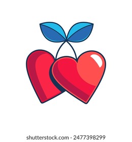 Heart Logo design vector template. St. Valentine day of love symbol. Cardiology Medical Health care Logotype concept icon.