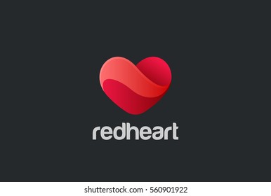 Heart Logo design vector template. St. Valentine day of love symbol.
Cardiology Medical Health care Logotype concept icon.