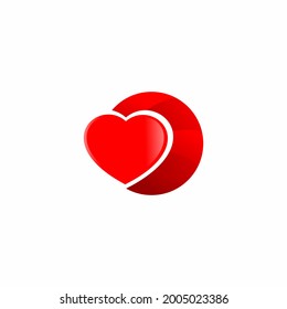 Vector de diseño de logotipo del corazón, concepto de amor, logotipo romántico.ilustración de stock.