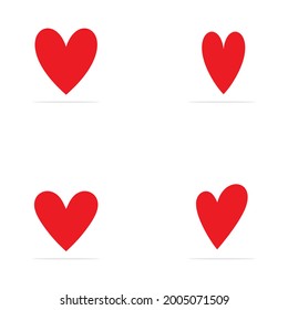 Vector de diseño de logotipo del corazón, concepto de amor, logotipo romántico.ilustración de stock.