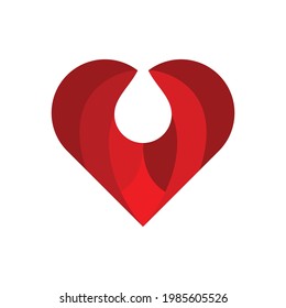 Archivo vertor de diseño de logotipo de corazón, vector de archivo dawonload