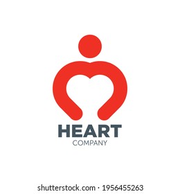 Design des Herzlogos mit Menschen