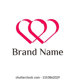 Heart logo designs vector template art company