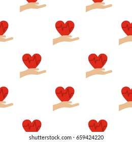 Heart logo. Flat illustration of heart vector logo for web