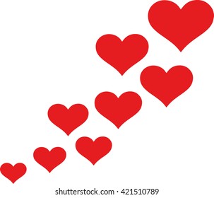 Heart logo with flying hearts