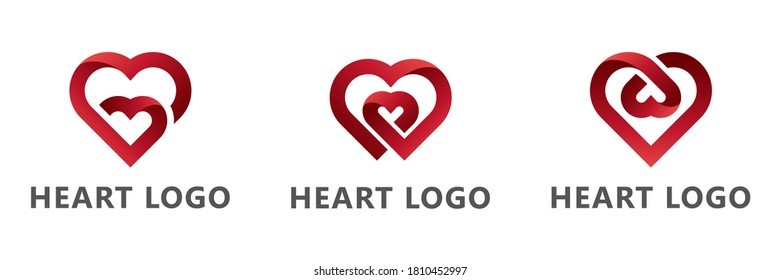 Heart logo health vector icon