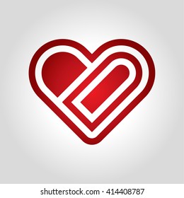 heart logo, icon and symbol vector illustration