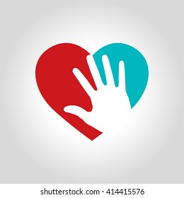 heart logo, icon and symbol vector illustration