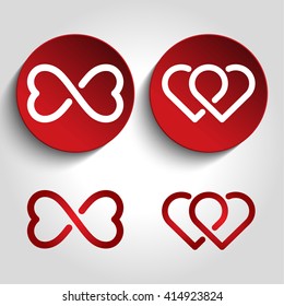 heart logo, icon and symbol vector illustration