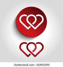 heart logo, icon and symbol vector illustration