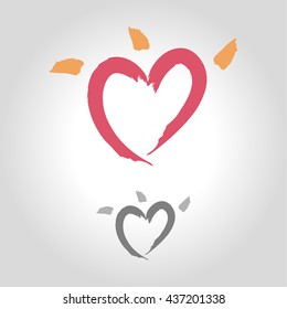 heart logo, icon and symbol vector illustration