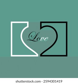 Heart logo icon, Valentine. Heart shape, love symbol vector.