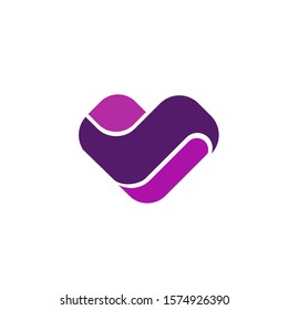 Heart Logo Icon vector isolated, heart logo