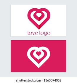 Heart logo icon vector symbol design. Heart shape for Brand indentity or desigen consept.