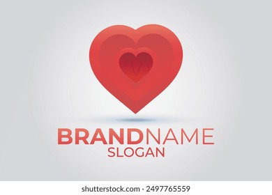 Heart logo. Illustration of a heart symbol.
