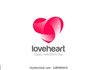 Heart Logo Love design vector template. Cardiology Medical Symbol Logotype. Valentines day concept icon.
