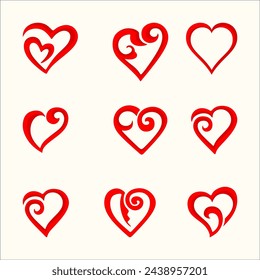 heart logo. Love, favorite symbol, illustration design