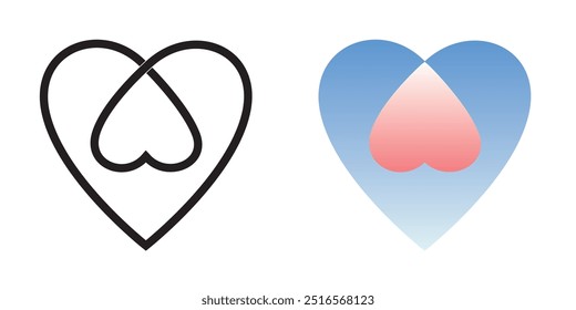 Heart. The logo. Love. Humanity. Illustration