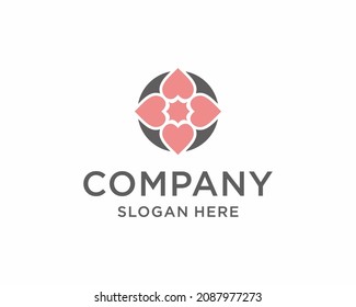 heart logo, love vector, valentine, mandala heart vector, logo design inspiration