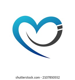 heart logo m simple and clean