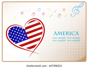 heart logo made from the flag of America