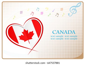 heart logo made from the flag of Canada