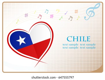 heart logo made from the flag of Chile