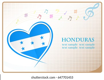 heart logo made from the flag of Honduras
