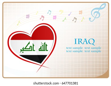 heart logo made from the flag of Iraq