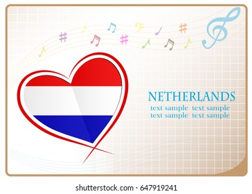heart logo made from the flag of Netherlands