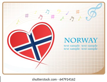 heart logo made from the flag of Norway