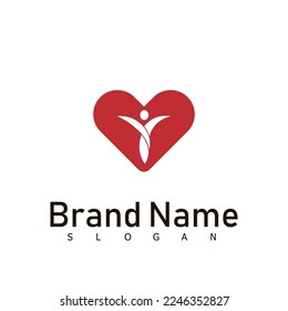 heart logo medical care template