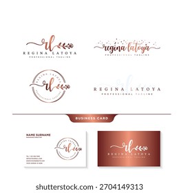 Colección de iconos de marca de degradado de paquete de logotipo de corazón